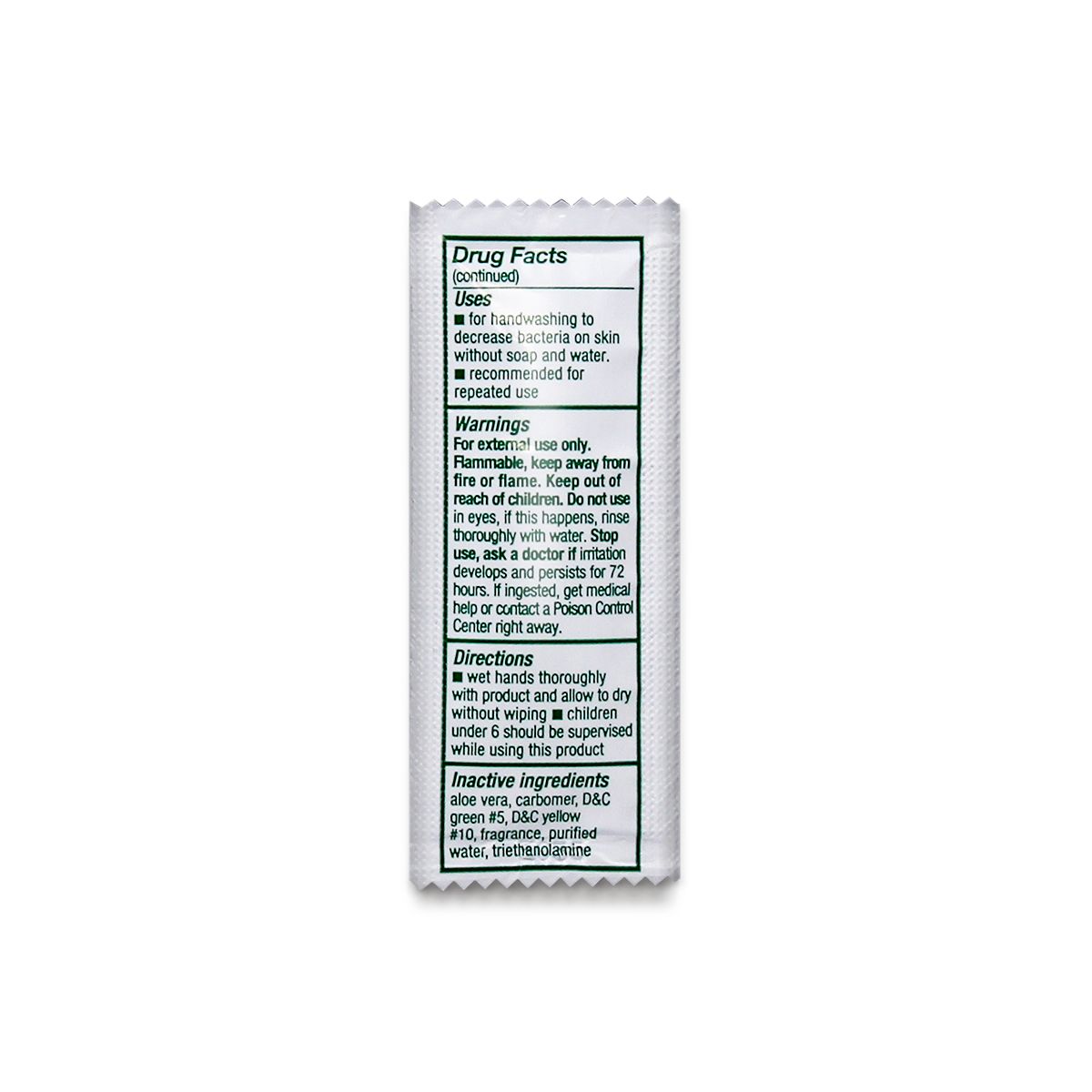 17352 Safetec® 66.5% ethyl alcohol with aloe vera Hand Sanitizer Packets (.125 ounce)